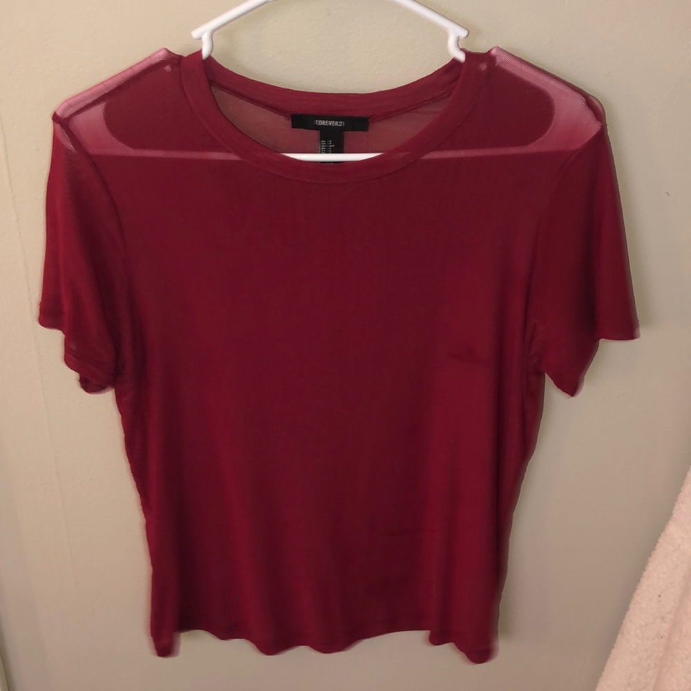 mesh pink tshirt